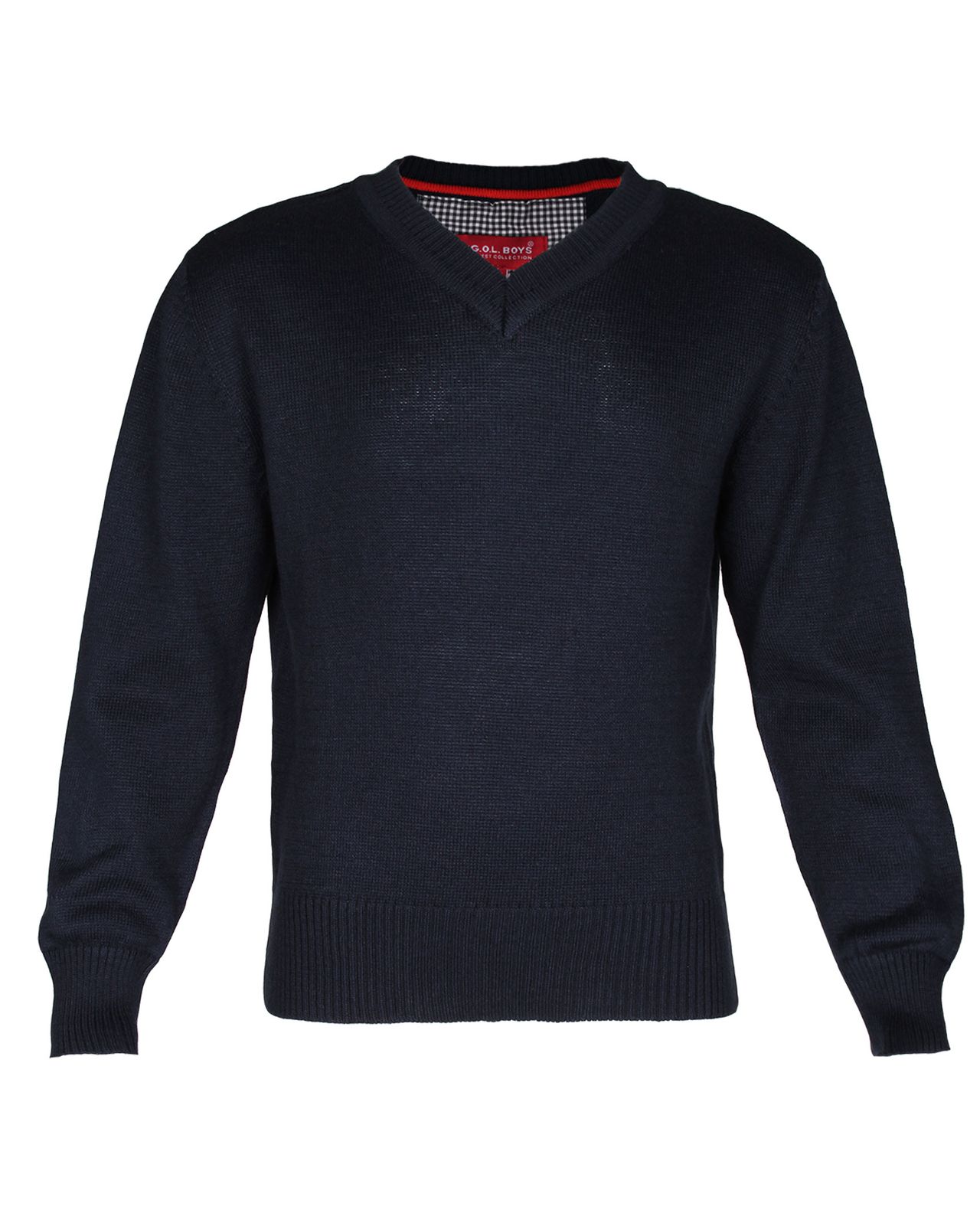Feinstrick-Pullover mit V-Neck