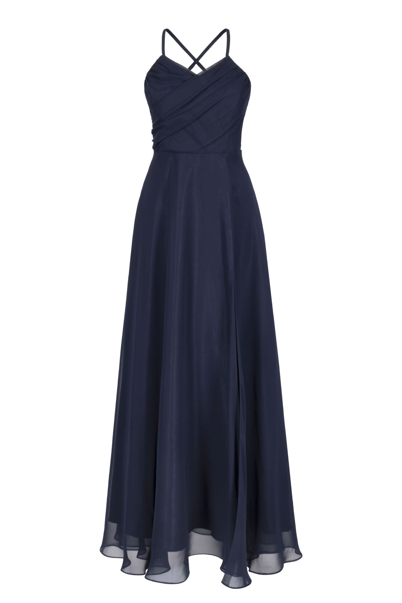 Chiffon-Kleid, lang, mit Stola