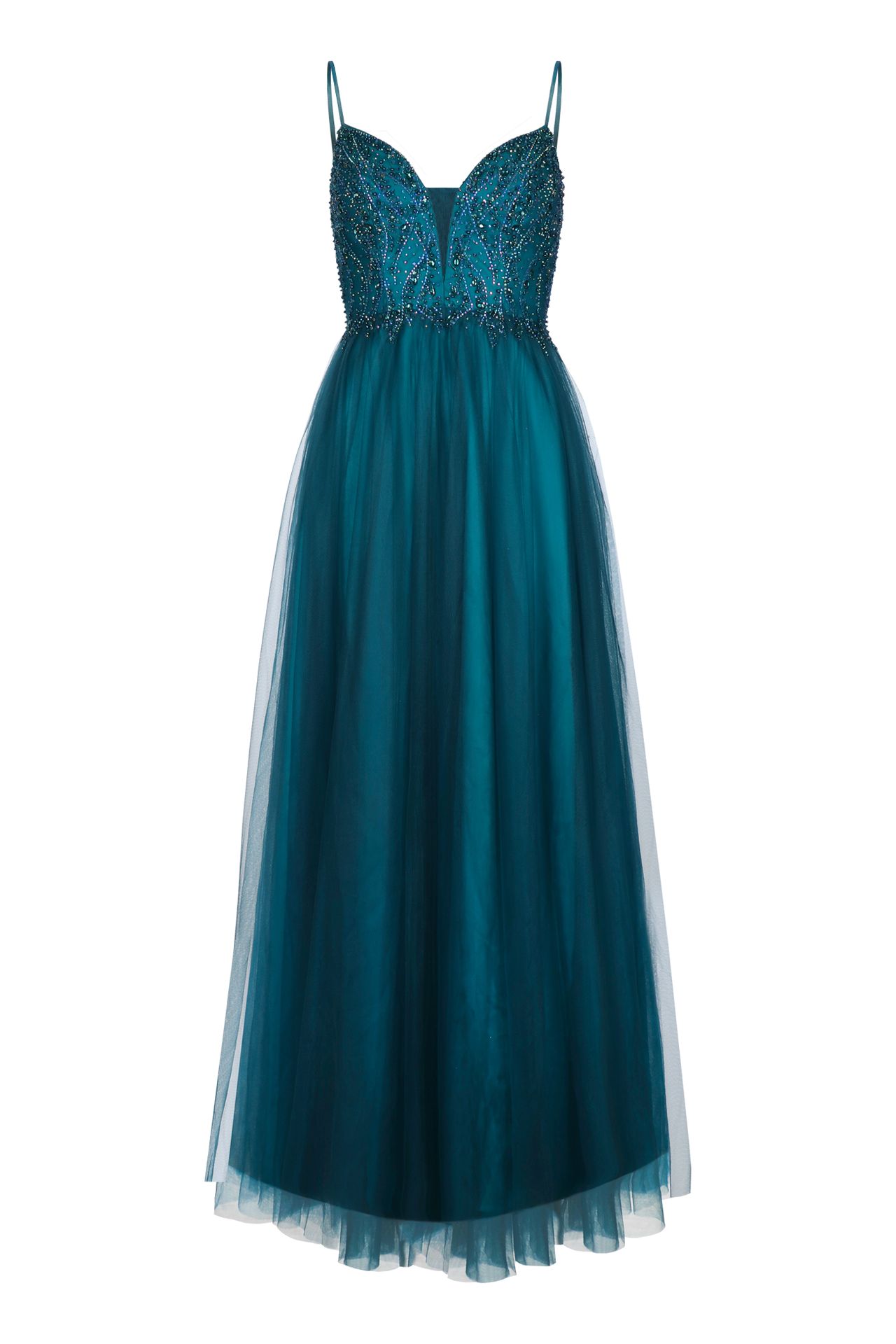 Girls-Tüll-Kleid, lang