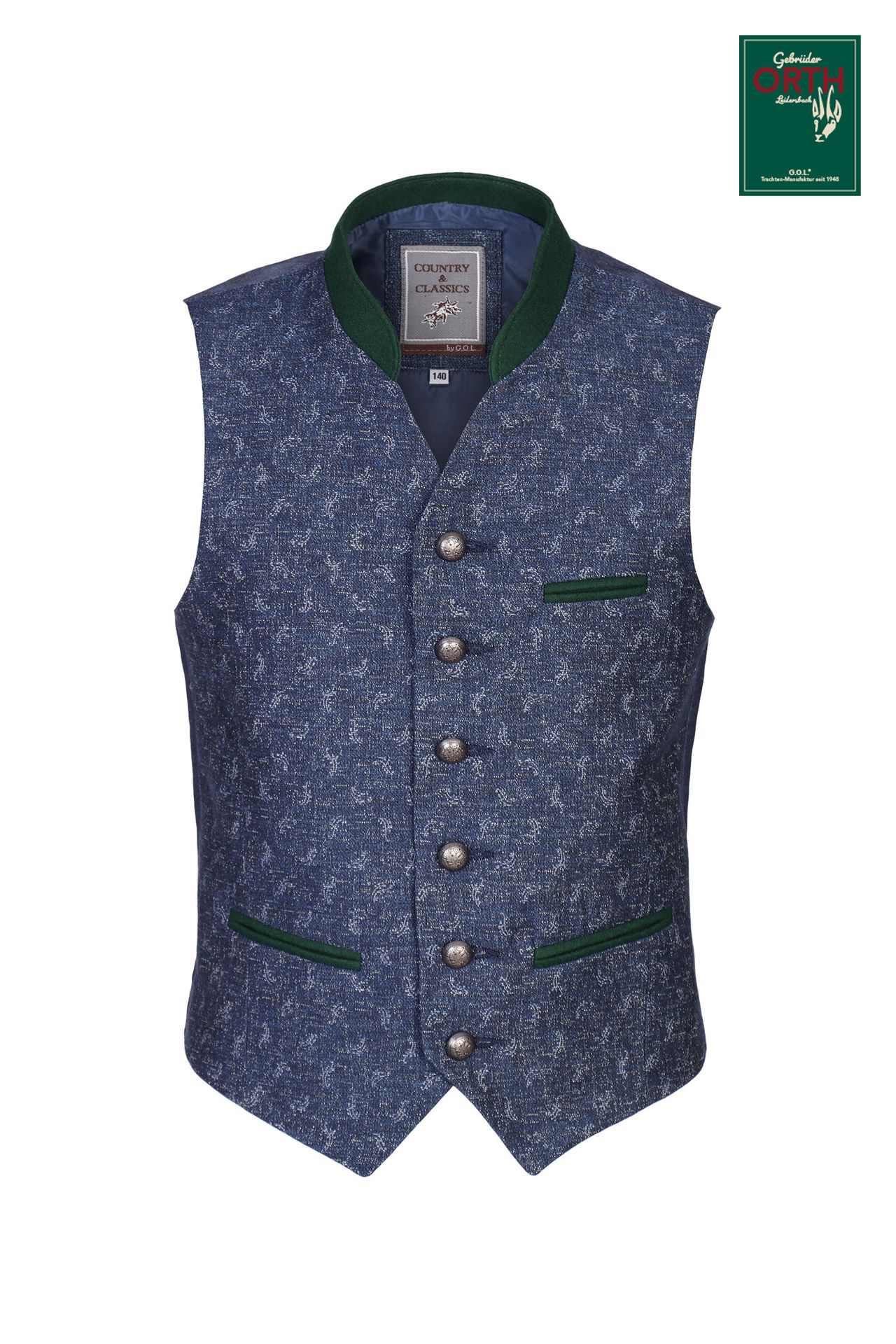 Jacquard-Trachtenweste