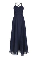 Chiffon-Kleid, lang, mit Stola