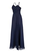 Chiffon-Kleid, lang, mit Stola