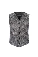 Jacquard-Weste m. Krawatte