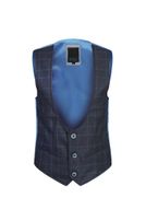 Boys-Karo-Weste Slim-Fit