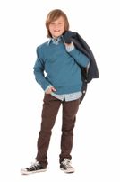 Feinstrick-Pullover mit V-Neck