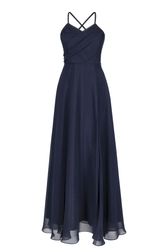 Chiffon-Kleid, lang, mit Stola